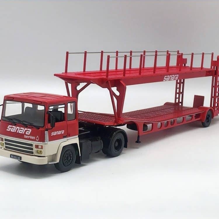 BERLIET TR260 AVEC SEMI-REMORQUE PORTE-AUTO "SANARA" Réf ODEON094