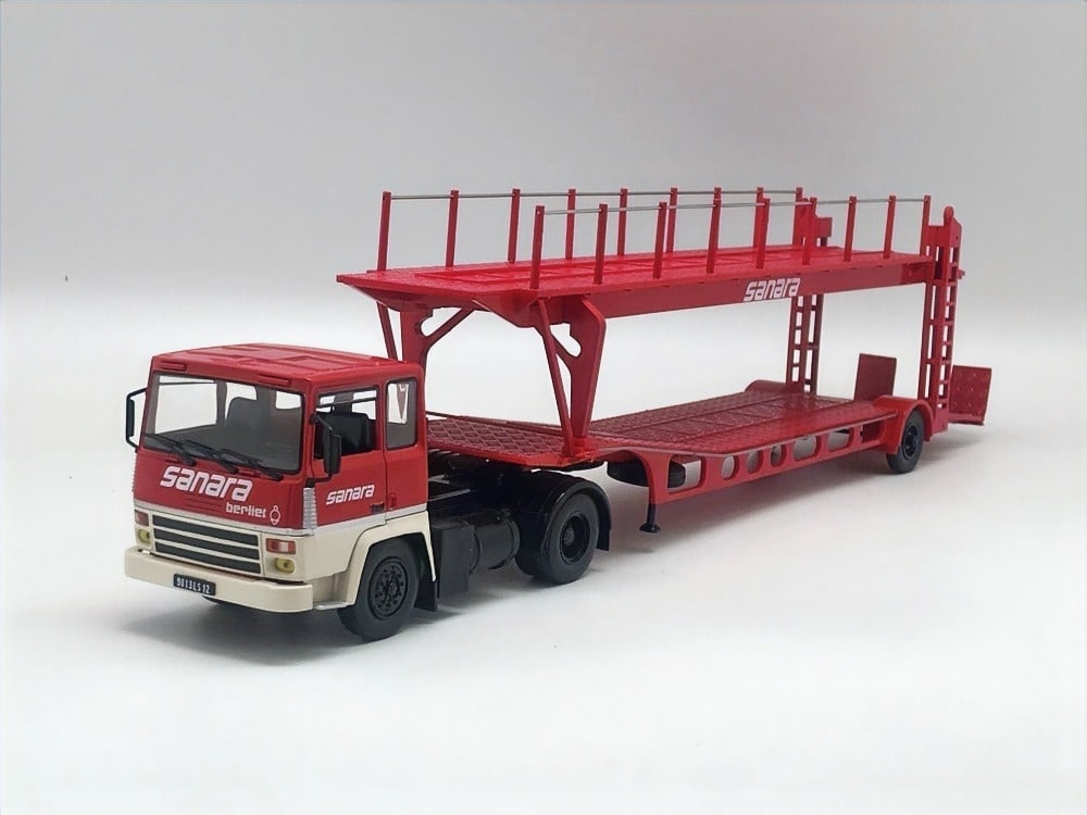 ODEON Camion Plateau BERLIET TR260 avec Semi-REMORQUE Porte-Voitures ODEON Camion Plateau BERLIET TR260 avec Semi-REMORQUE Porte-Voitures